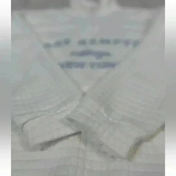 Oversized White EAST HAMPTONS Embroidered Half Zip Drop Shoulder Sweatshirt XS - Picture 12 of 15